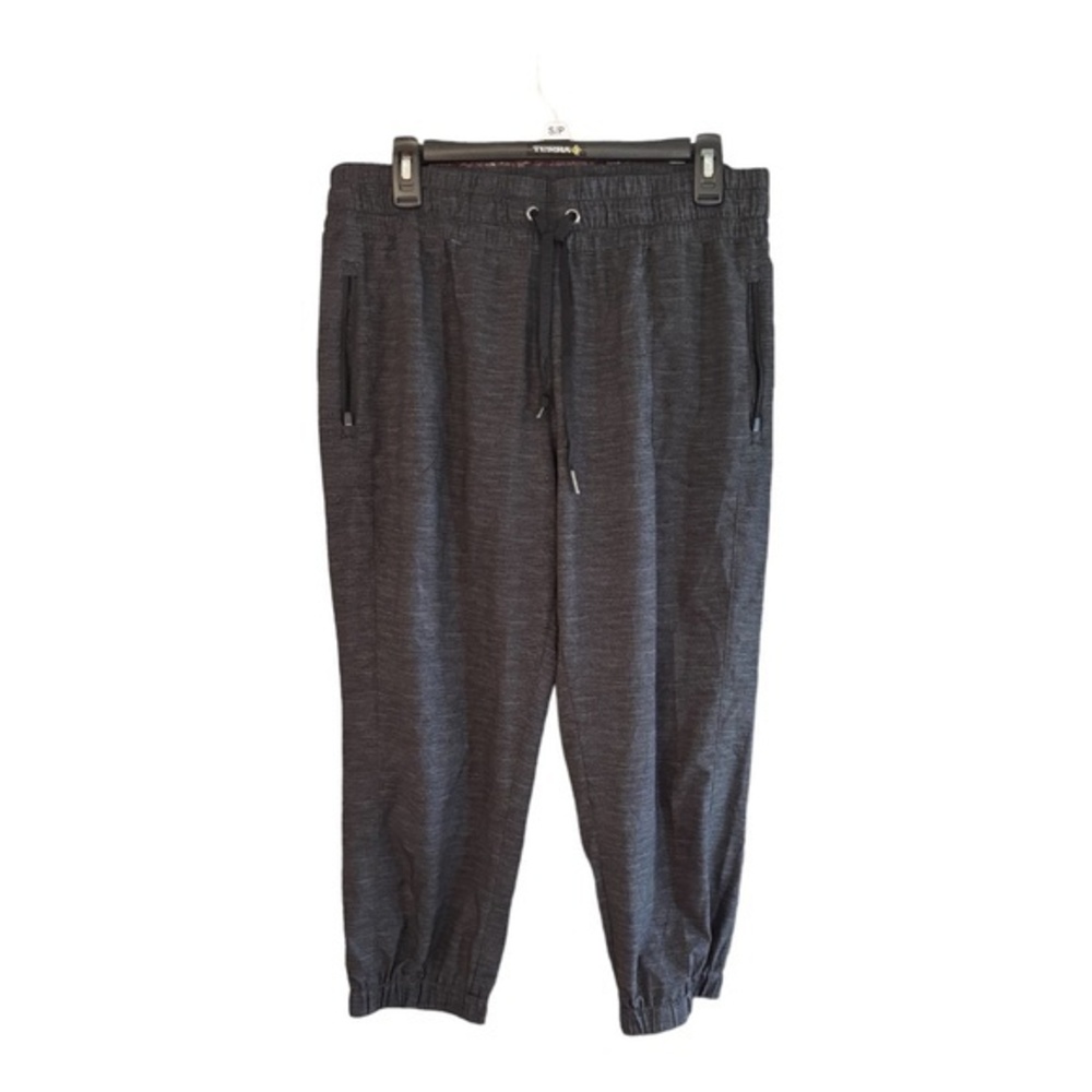 Kyodan Womens Lightweight Joggers Heathered Gray Cropped Size Large